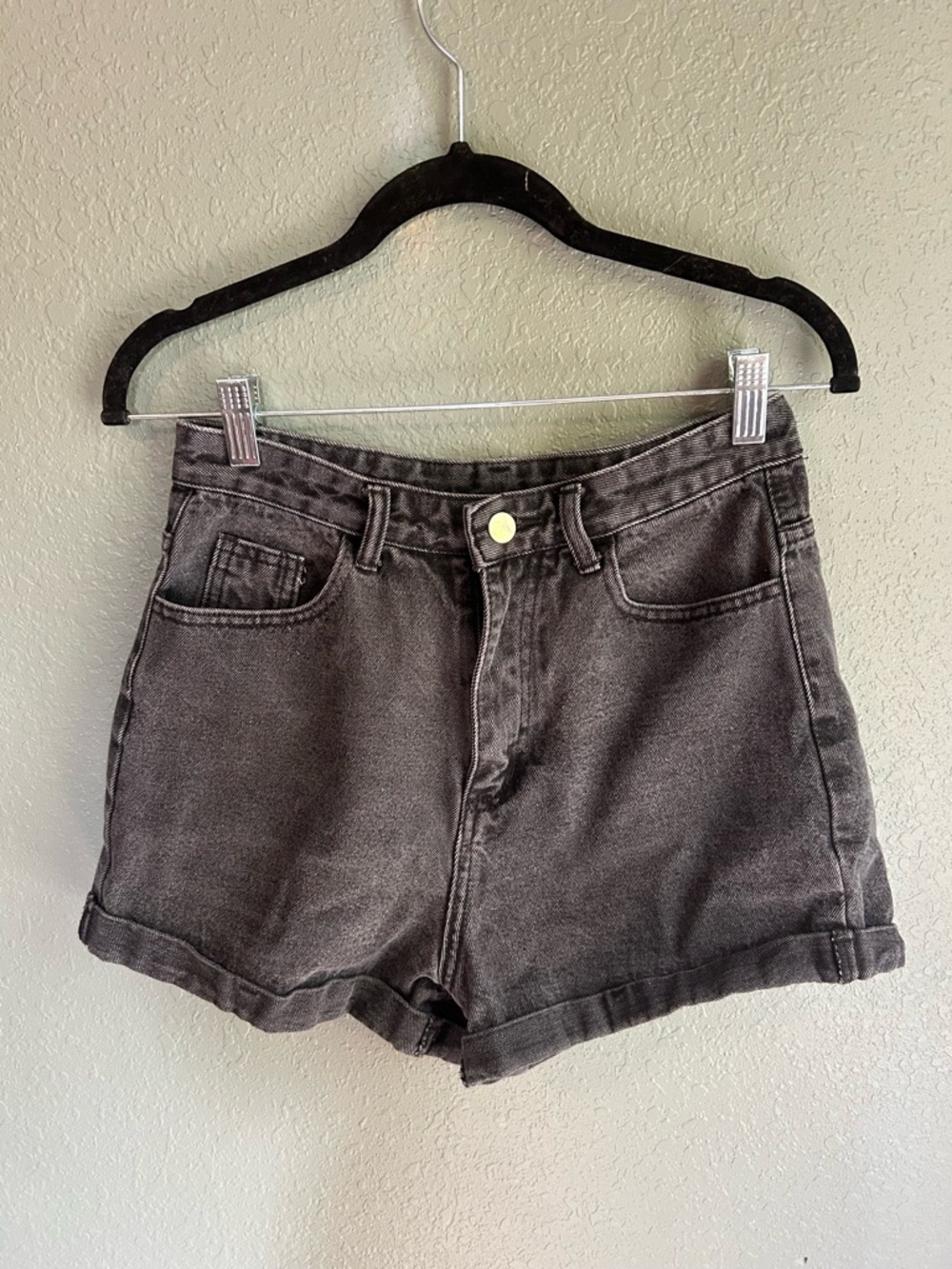 Black Denim Jean Shorts
